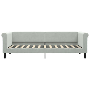 Letto da Giorno Grigio Chiaro 80x200 cm in Velluto 354237