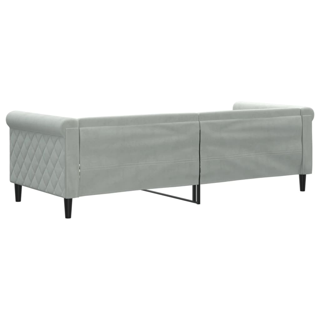 Letto da Giorno Grigio Chiaro 80x200 cm in Velluto 354237