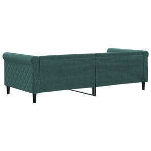 Letto da Giorno Verde Scuro 90x200 cm in Velluto 354246