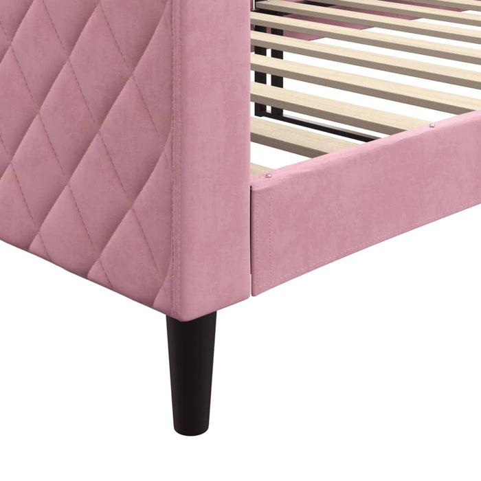 Letto da Giorno Rosa 90x200 cm in Velluto 354247