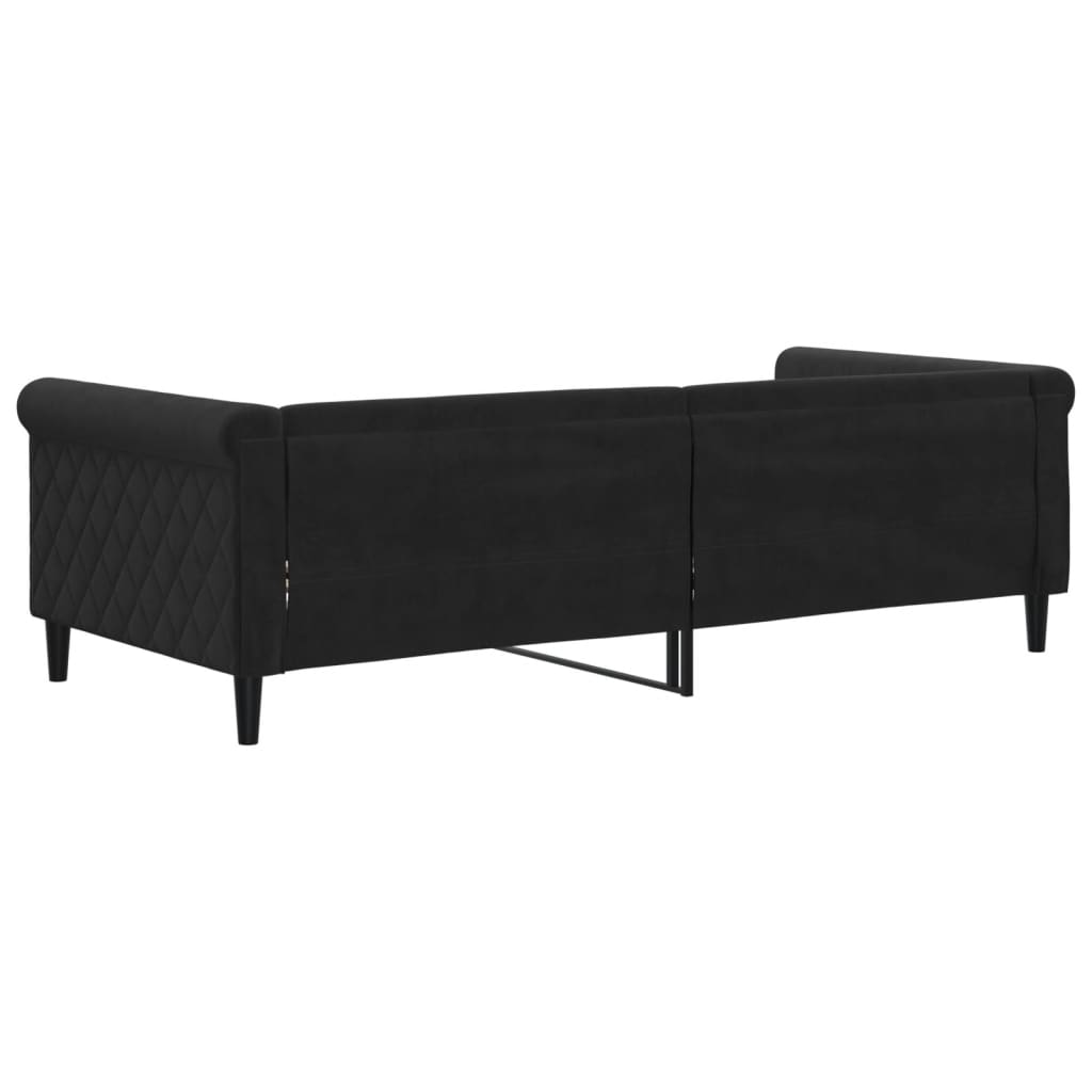 Letto da Giorno Nero 90x200 cm in Velluto 354248