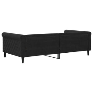 Letto da Giorno Nero 100x200 cm in Velluto 354255