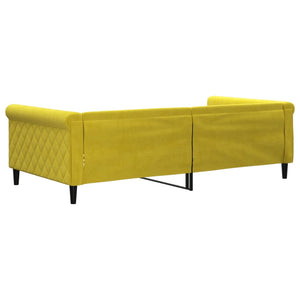 Letto da Giorno Giallo 100x200 cm in Velluto 354256