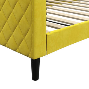 Letto da Giorno Giallo 100x200 cm in Velluto 354256