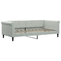 Letto da Giorno Grigio Chiaro 90x190 cm in Velluto 354257