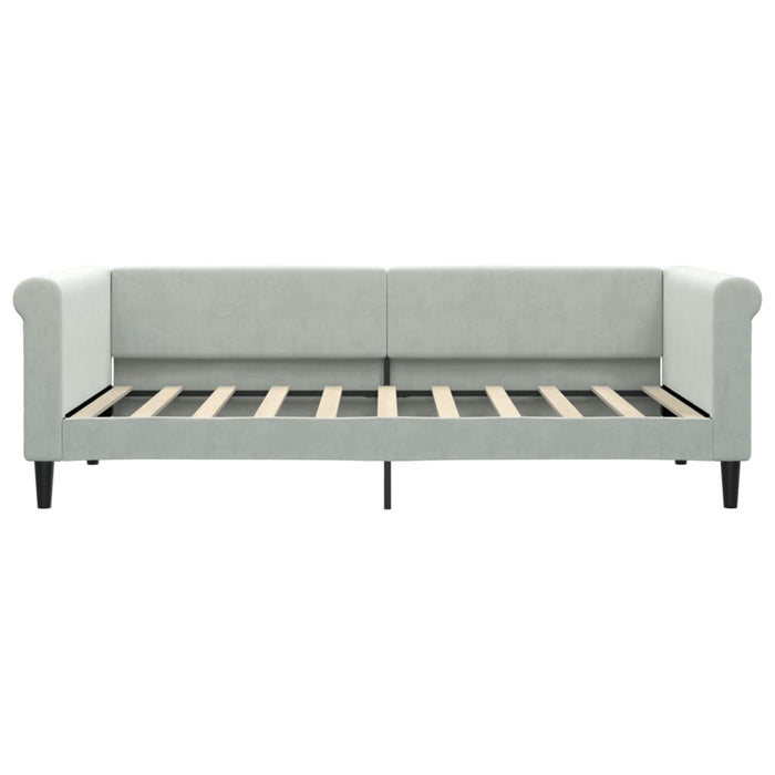 Letto da Giorno Grigio Chiaro 90x190 cm in Velluto 354257