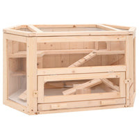 Gabbia per Criceti 80x40x43 cm in Legno Massello di Abete 172379