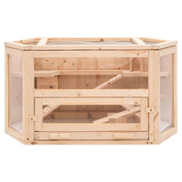 Gabbia per Criceti 80x40x43 cm in Legno Massello di Abete 172379