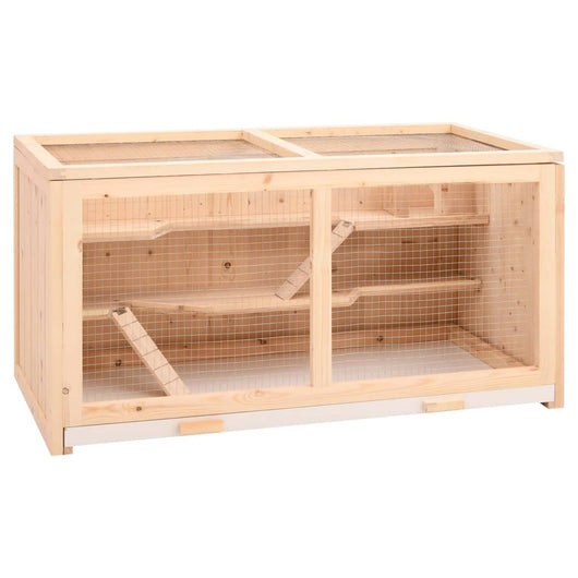 Gabbia per Criceti 104x52x54 cm in Legno Massello di Abete 172380