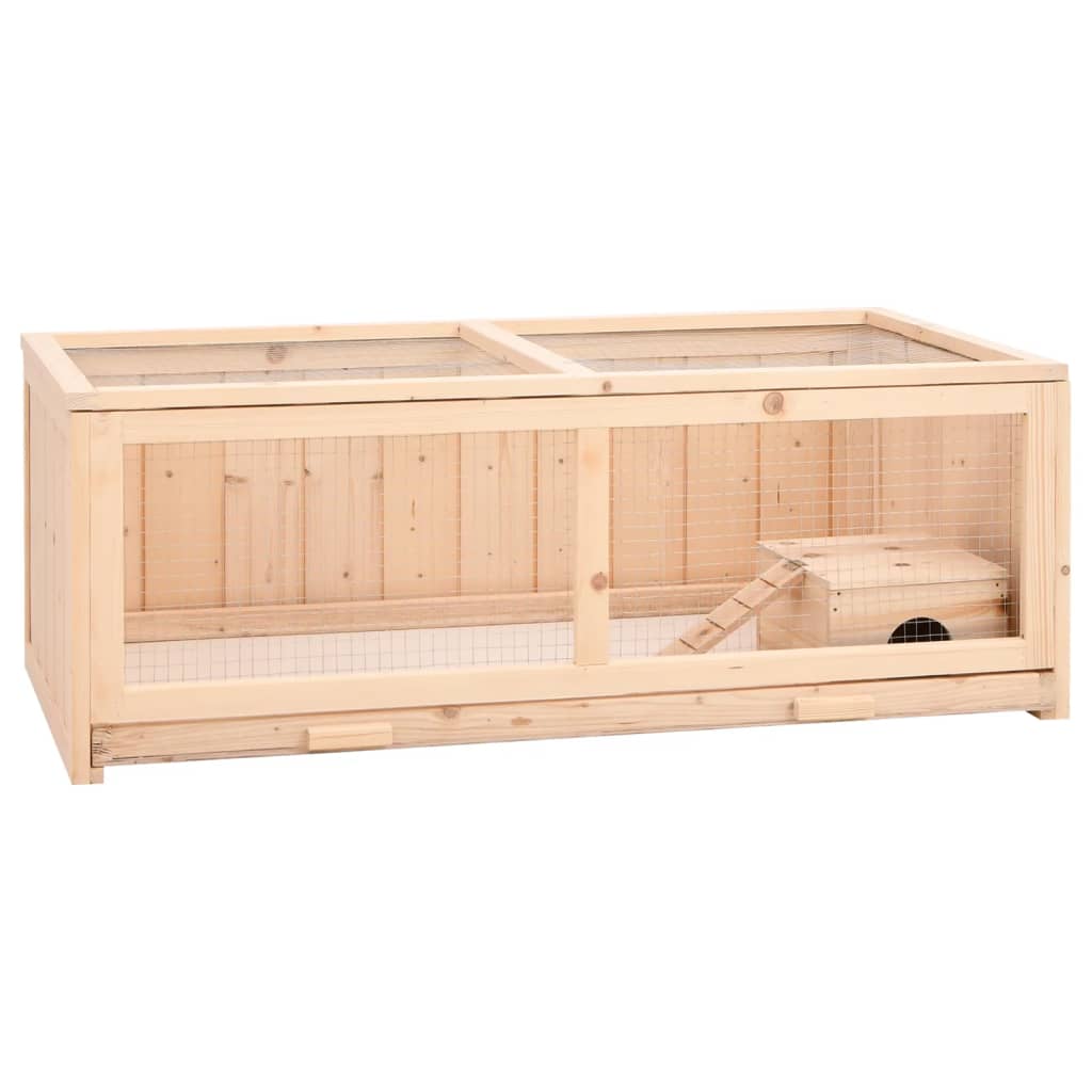 Gabbia per Criceti 104x52x38 cm in Legno Massello di Abete 172383