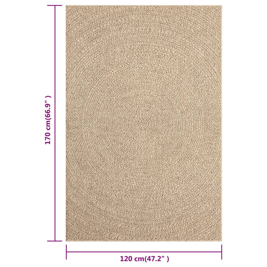 Tappeto ZIZUR 120x170 cm Aspetto Iuta per Interni ed Esterni 364839