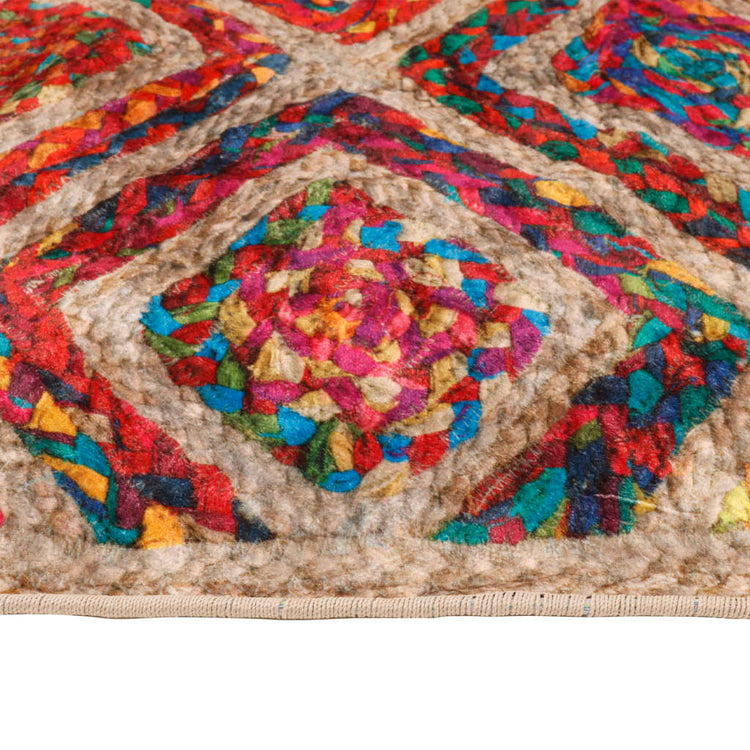 Tappeto Lavabile Multicolore 120x180 cm Antiscivolo 136587