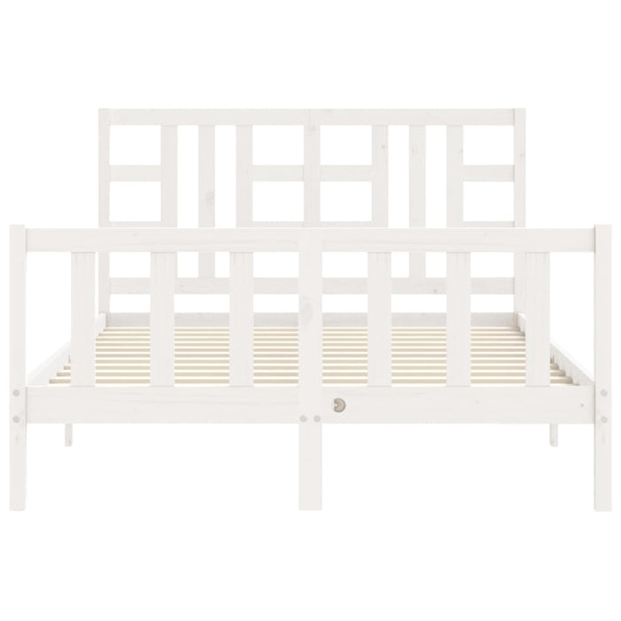 Giroletto con Testiera Bianco 5FT King Size in Legno Massello 3191977