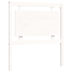 Giroletto con Testiera Bianco 90x190 cm in Legno Massello 3192132