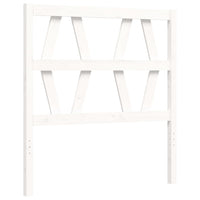 Giroletto con Testiera Bianco Small Single Legno Massello 3192452