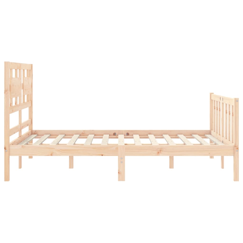 Letto senza Materasso 140x190 cm in Legno Massello di Pino 3192536