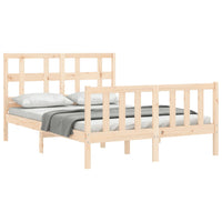 Letto senza Materasso 140x190 cm in Legno Massello di Pino 3192991