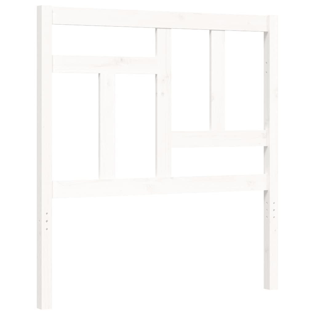 Giroletto con Testiera Bianco Small Single Legno Massello 3193102