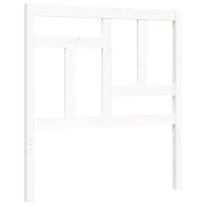 Giroletto con Testiera Bianco Small Single Legno Massello 3193102