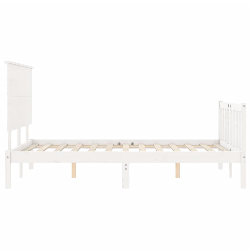 Giroletto con Testiera Bianco Small Double Legno Massello 3193372