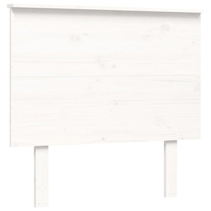 Giroletto con Testiera Bianco 90x200 cm in Legno Massello 3193387