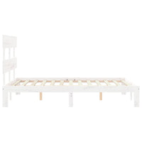 Giroletto con Testiera Bianco Double in Legno Massello 3193507