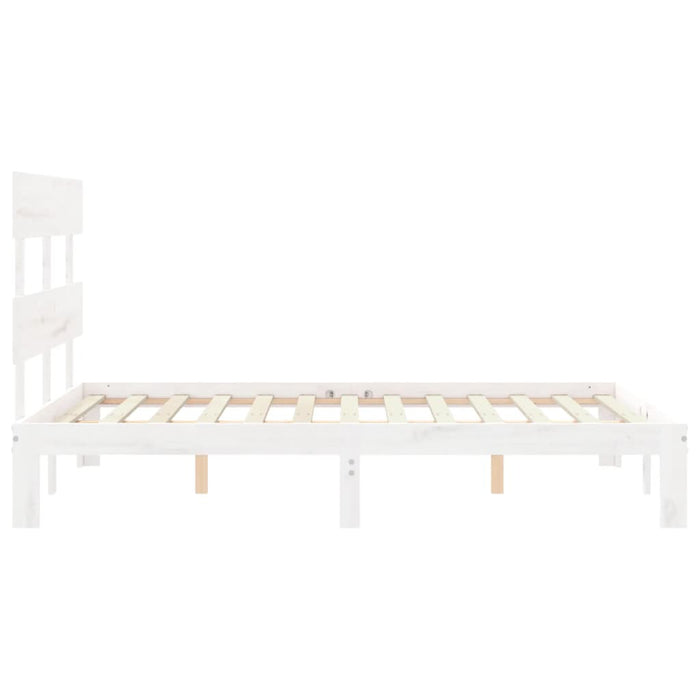 Giroletto con Testiera Bianco Double in Legno Massello 3193507