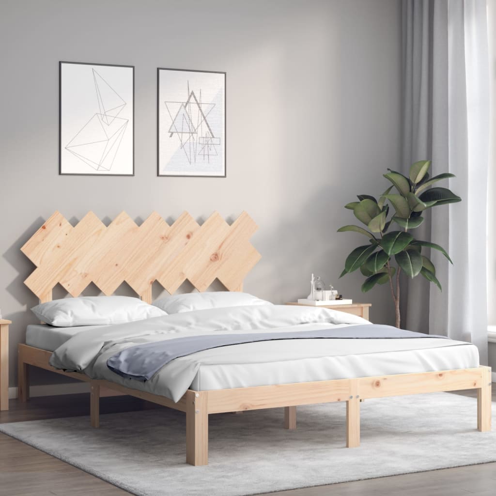 Letto senza Materasso 140x190 cm in Legno Massello di Pino 3193706