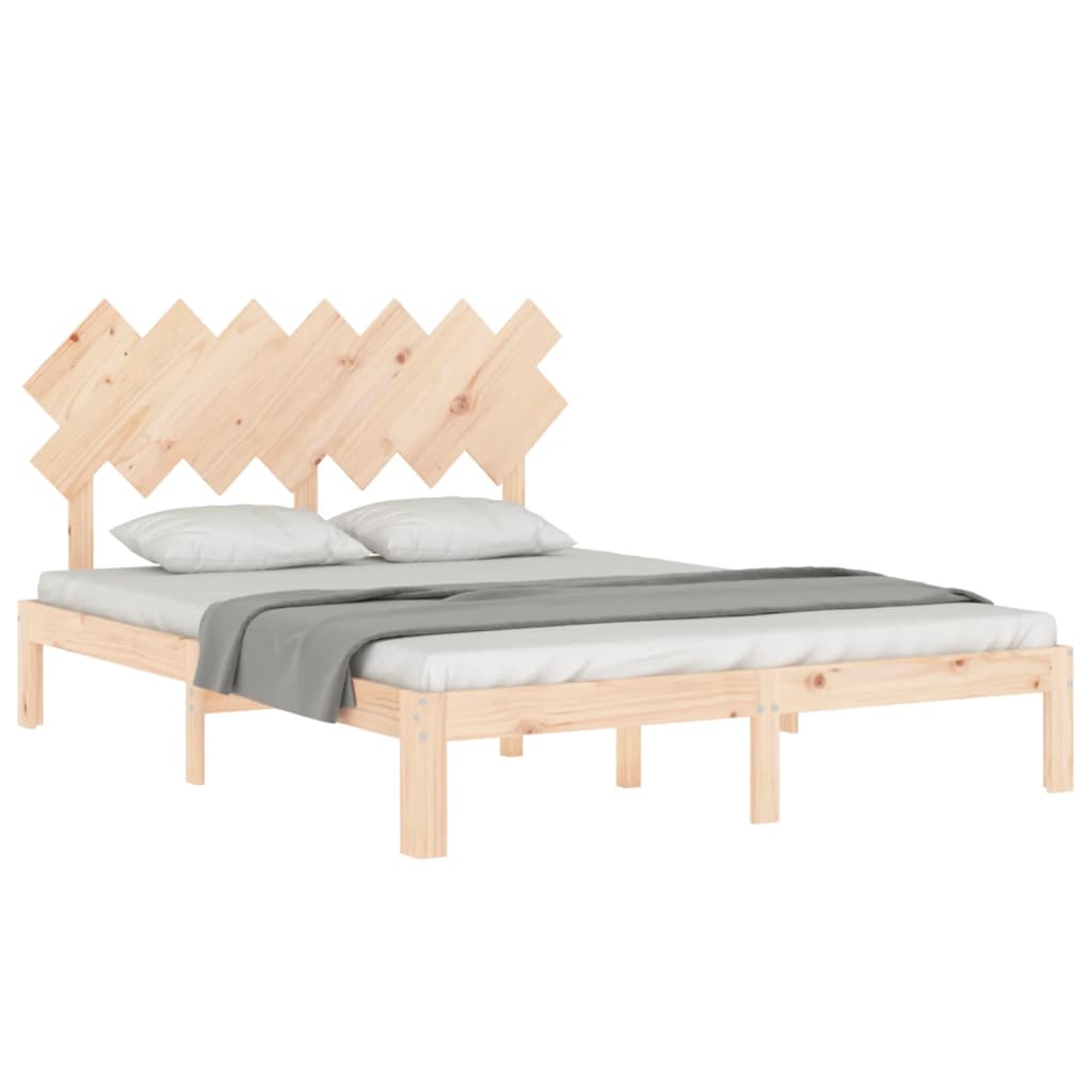 Letto senza Materasso 140x190 cm in Legno Massello di Pino 3193706