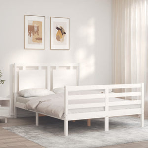 Giroletto con Testiera Bianco Double in Legno Massello 3194027