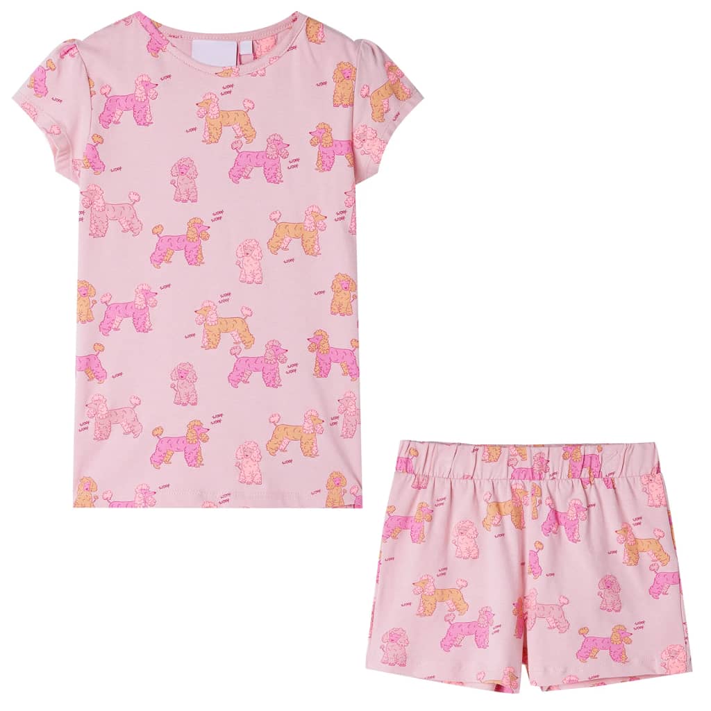 Pigiama da Bambina a Maniche Corte Rosa Chiaro 92cod mxl 112655