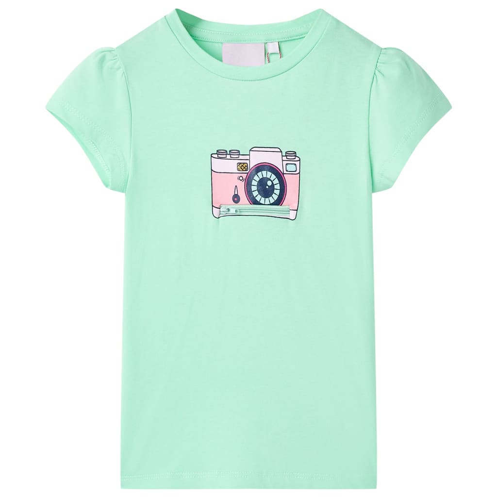 Maglietta da Bambina Verde Brillante 140cod mxl 86453