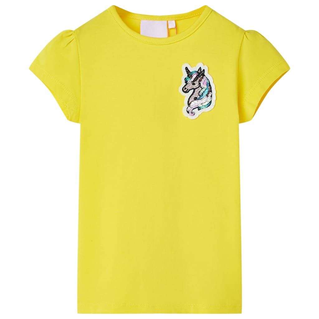 Maglietta per Bambine Giallo Brillante 128cod mxl 134456