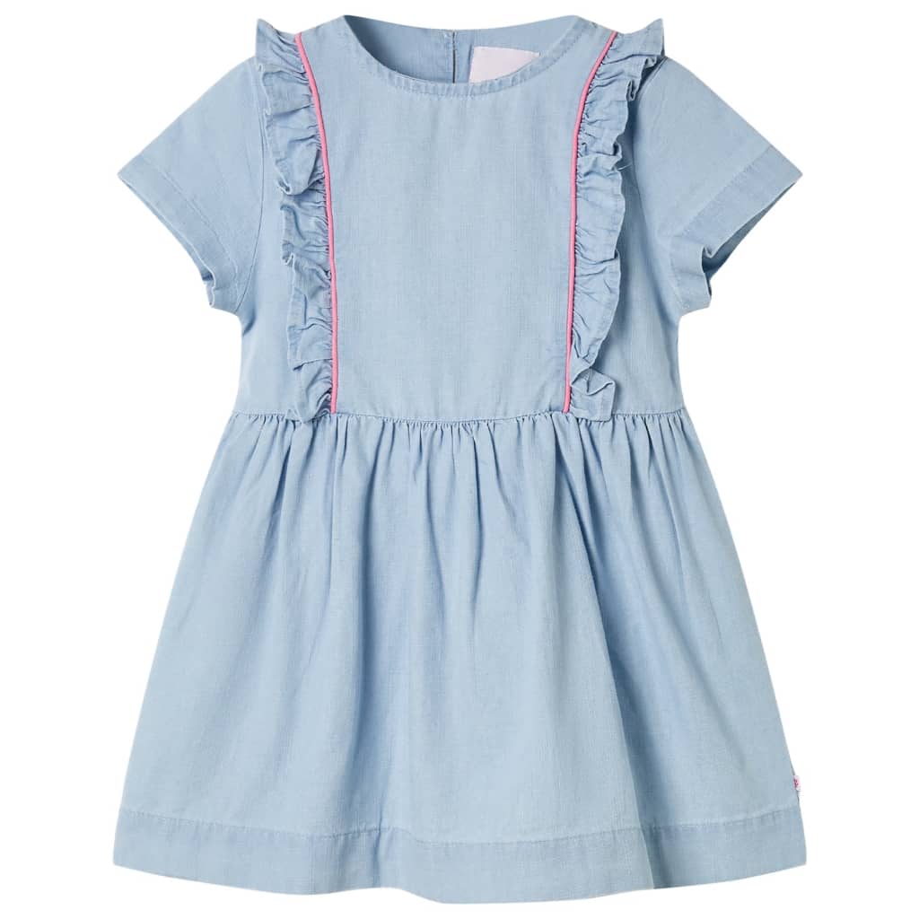 Abito da Bambina con Volant Blu Tenue 92 10904