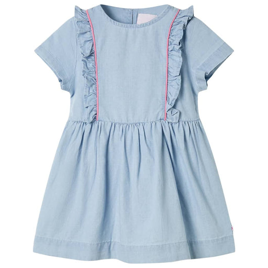 Abito da Bambina con Volant Blu Tenue 104 10905