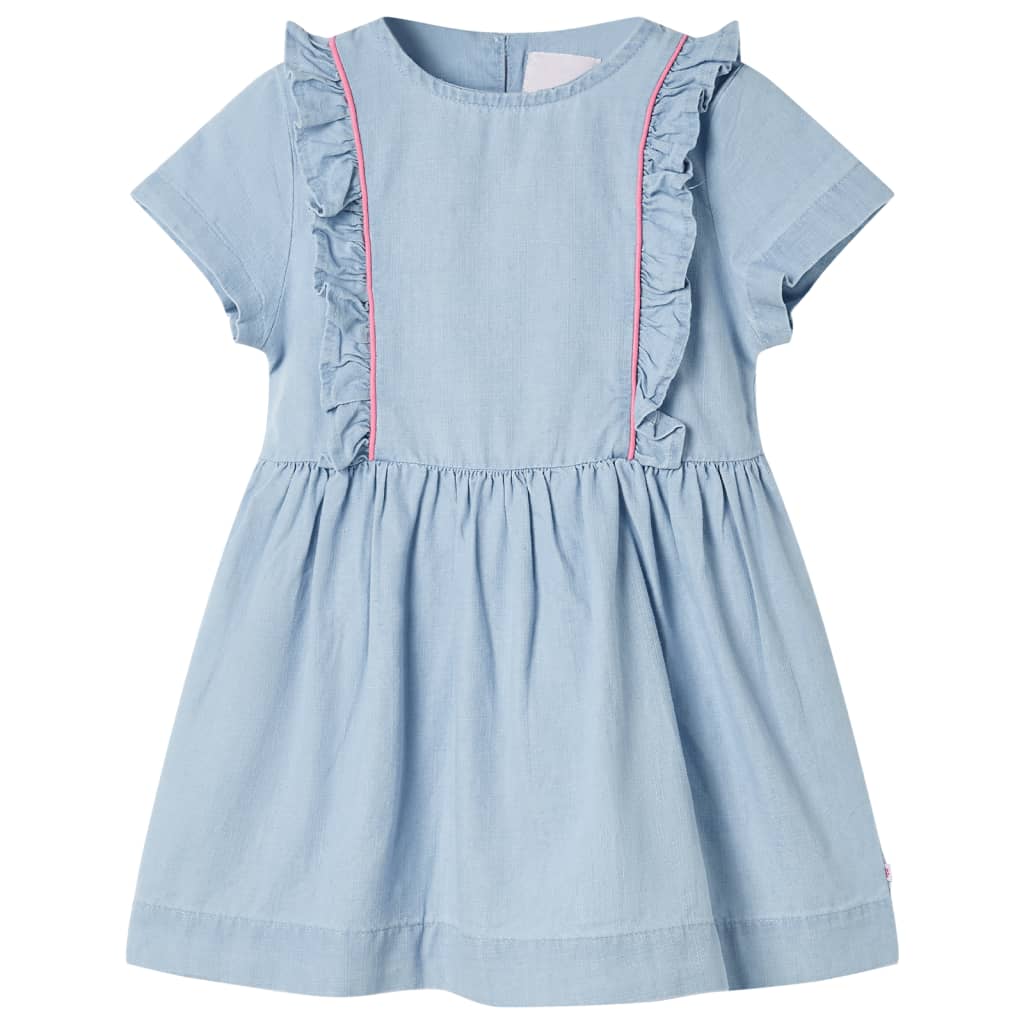 Abito da Bambina con Volant Blu Tenue 140cod mxl 86905