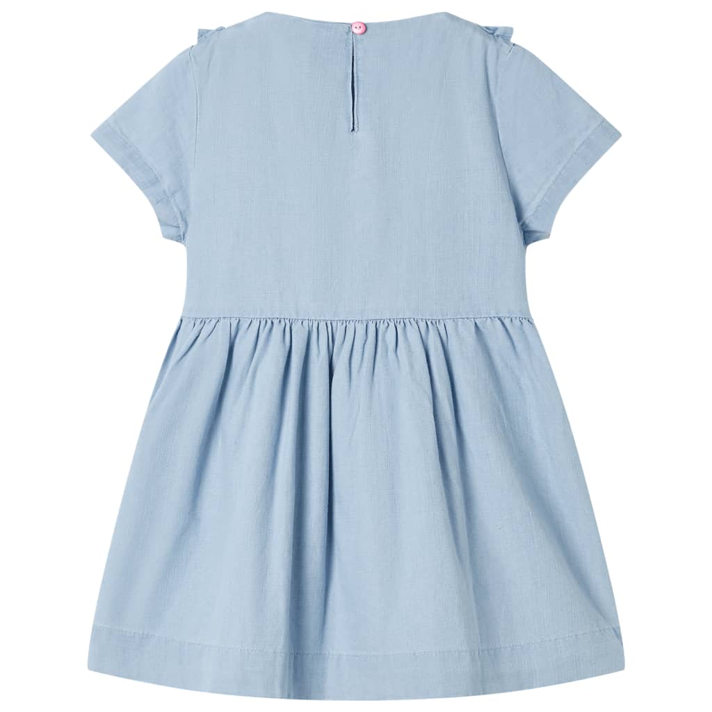 Abito da Bambina con Volant Blu Tenue 140cod mxl 86905