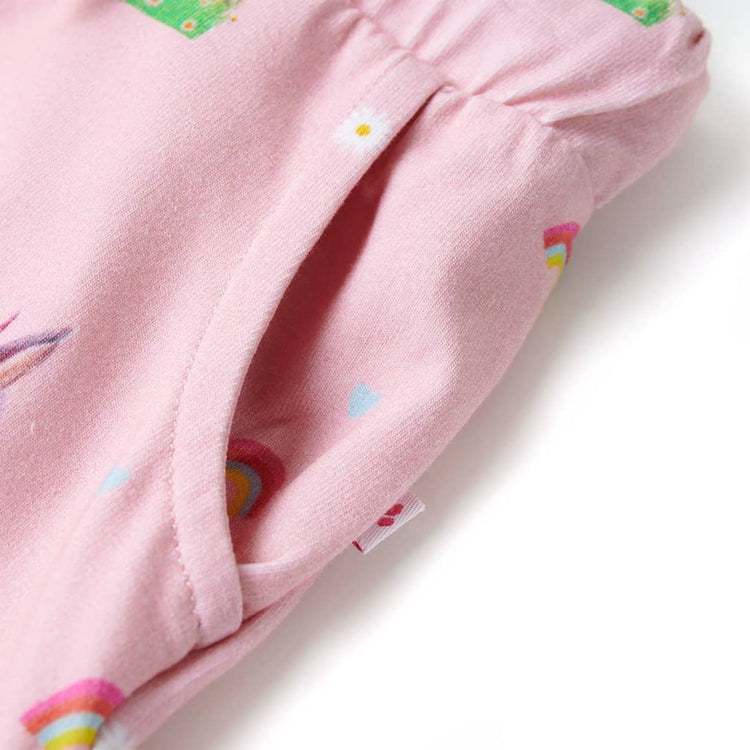 Pantaloncini per Bambini con Coulisse Stampa Coniglio Rosa Chiaro 92 10959