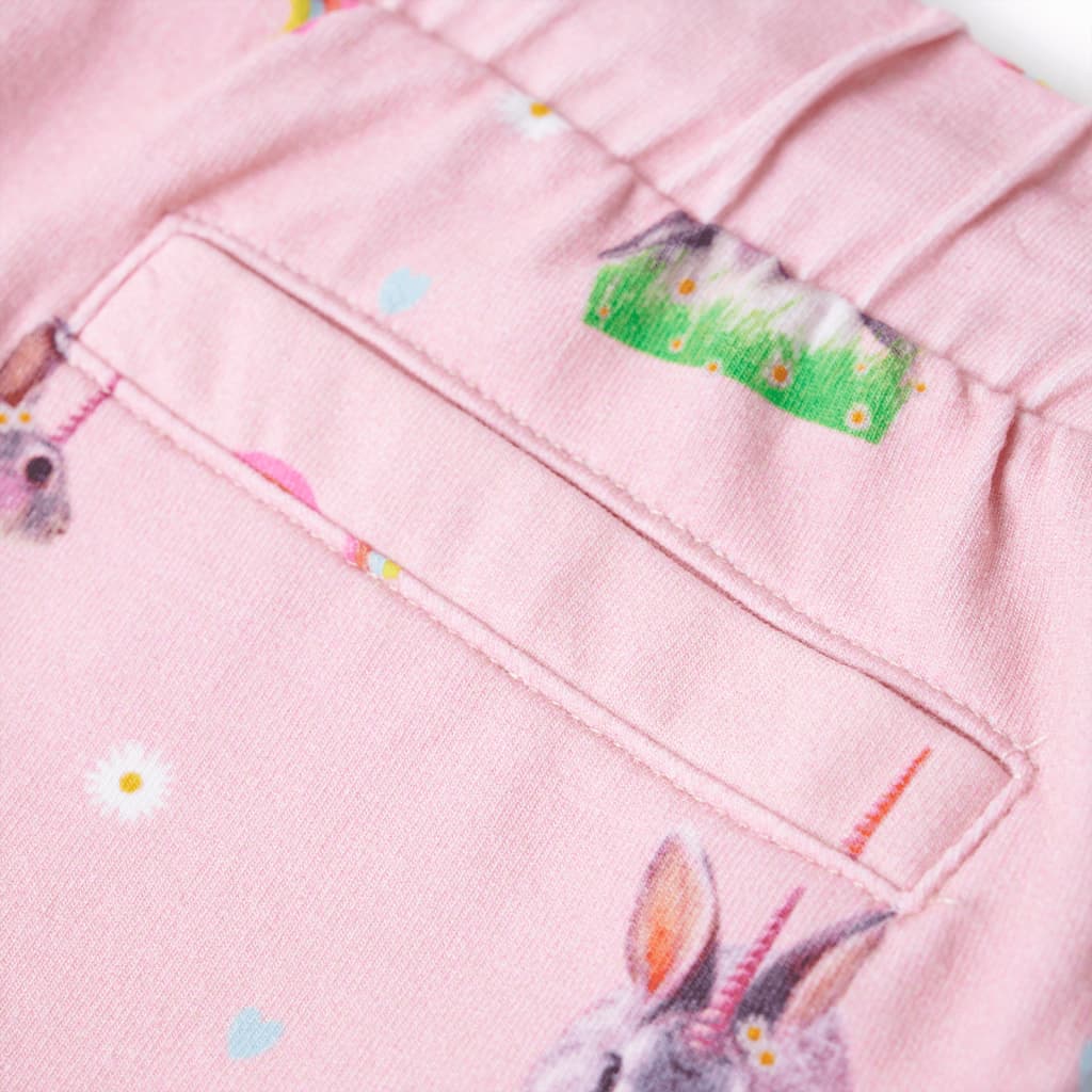 Pantaloncini per Bambini con Coulisse Stampa Coniglio Rosa Chiaro 92 10959