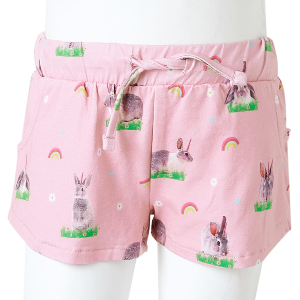 Pantaloncini per Bambini con Coulisse Stampa Coniglio Rosa Chiaro 92 10959