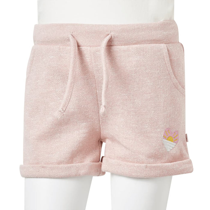 Pantaloncini per Bambini con Coulisse Rosa Chiaro Misto 104 10965