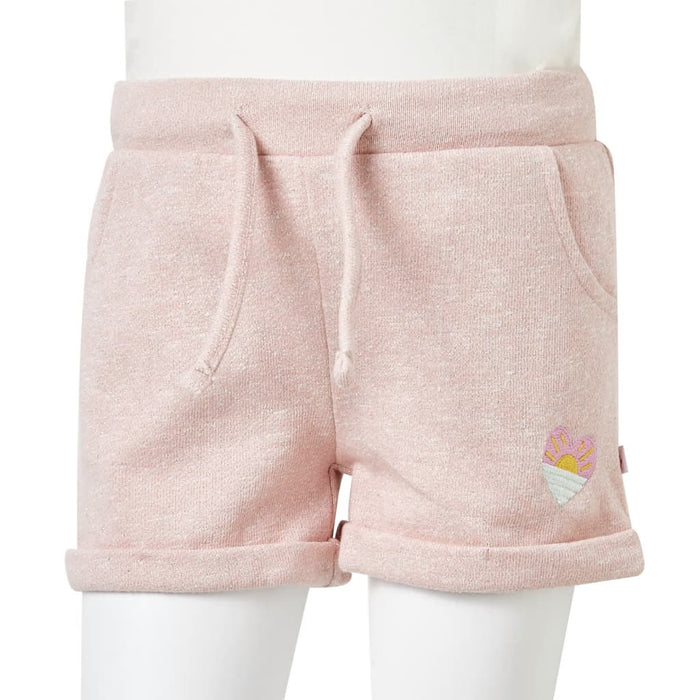 Pantaloncini per Bambini con Coulisse Rosa Chiaro Misto 140 10968