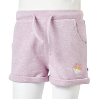 Pantaloncini per Bambini con Coulisse Lilla Misto 104 10970