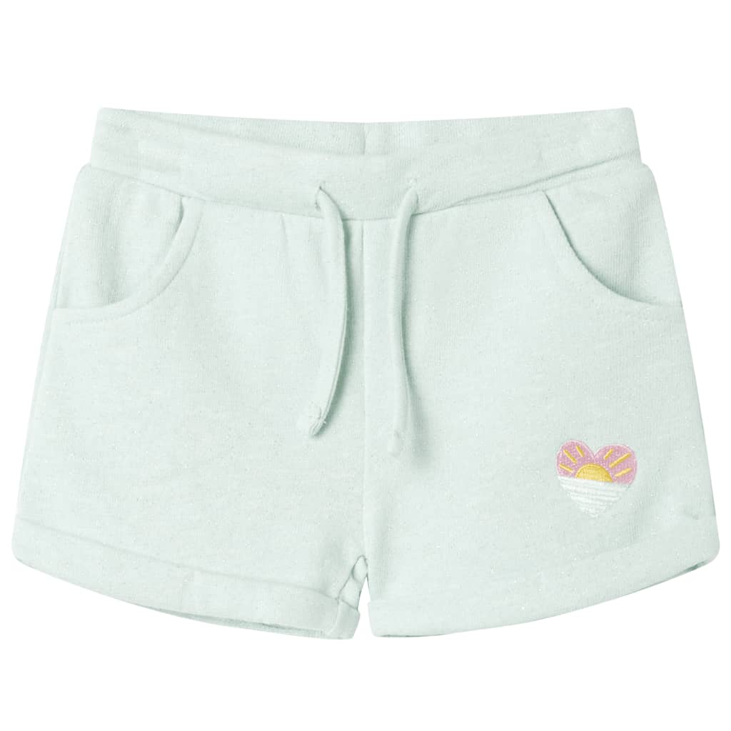 Pantaloncini per Bambini con Coulisse Menta Chiaro Misto 104cod mxl 110089