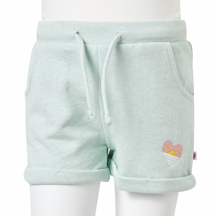 Pantaloncini per Bambini con Coulisse Menta Chiaro Misto 104 10975