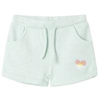 Pantaloncini per Bambini con Coulisse Menta Chiaro Misto 128cod mxl 110090