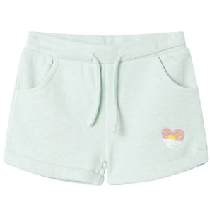 Pantaloncini per Bambini con Coulisse Menta Chiaro Misto 128cod mxl 110090