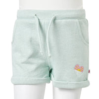 Pantaloncini per Bambini con Coulisse Menta Chiaro Misto 128 10977