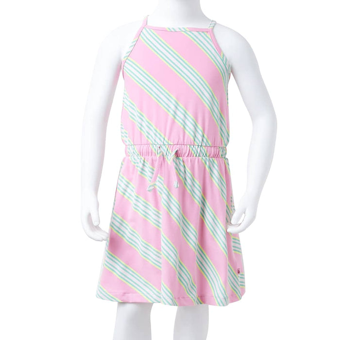 Abito da Bambina con Coulisse Senza Maniche Rosa 92 11169