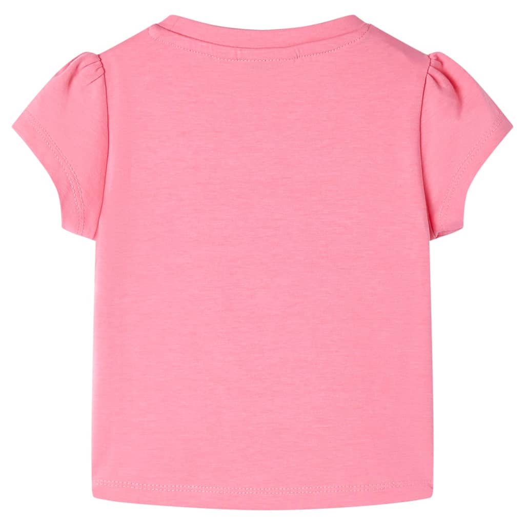 Maglietta da Bambina Rosa Fluo Brillante 92cod mxl 111339